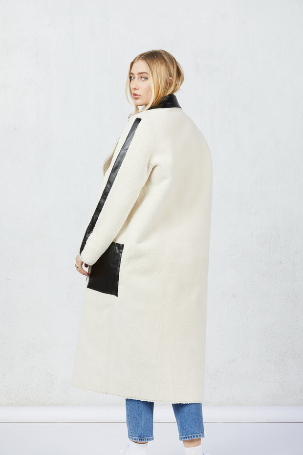 Superforme Women's Liana Vegan Leather Utility Jacket - White